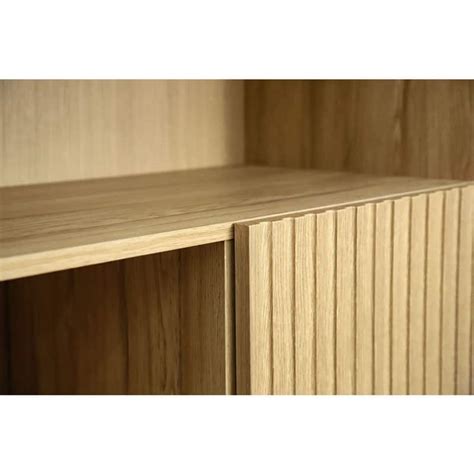 Sideboard Buffet Cabinet, Modern Accent Cabinet with Wavy Grain Door ...