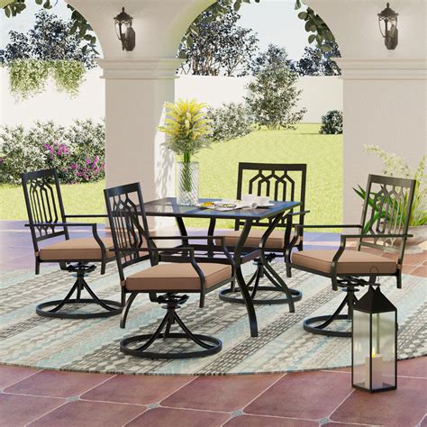 Lark Manor Alyah 4 - Person Square Outdoor Dining Set with Cushions ...