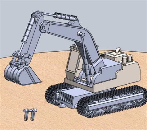 大型挖掘机3D模型下载_三维模型_SolidWorks模型 - 制造云 | 产品模型