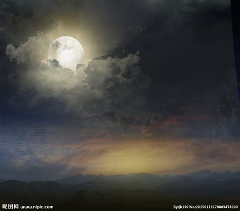月夜朦胧摄影图__自然风景_自然景观_摄影图库_昵图网nipic.com