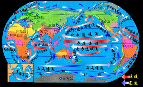 世界洋流分布图分析_暖流_寒流_影响