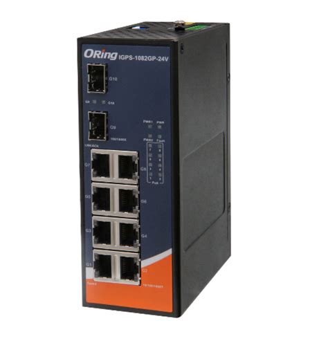 IGPS-1082GP系列 - 工业级10口千兆非网管型PoE 以太网交换机 － 产品 - ORing威力工业网络