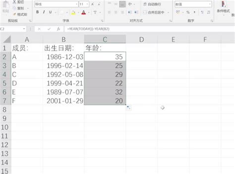 excel表格年龄计算公式 年龄怎么计算 - Excel视频教程 - 甲虫课堂