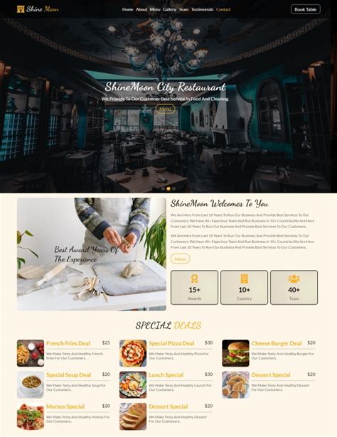 HTML5餐饮美食行业宣传网站模板