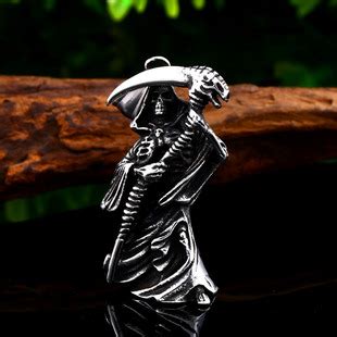 钢铁战士复古死神骷髅不锈钢吊坠 欧美男士个性钛钢项坠饰品批发-阿里巴巴