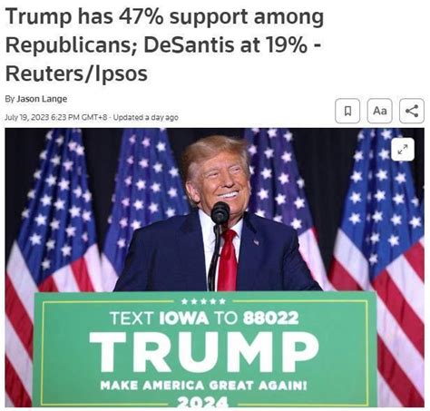 美国民调显示，会见普京后特朗普支持率创最高记录