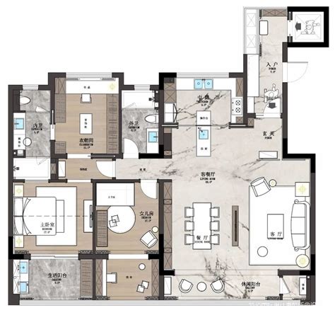 一梯两户住宅户型设计图免费下载 - 住宅楼图纸 - 土木工程网