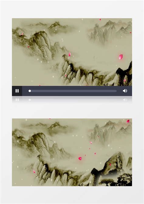 中国风大气磅礴水墨山水风景视频素材模板下载_水墨_图客巴巴