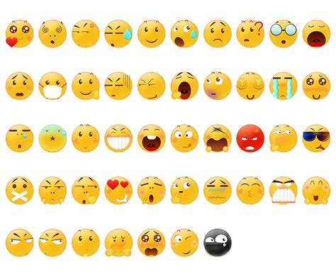 Emoji微信表情QQ表情大全png图片