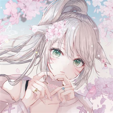 二次元手绘甜美女生头像