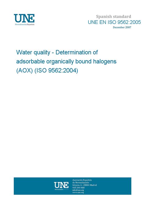 EN ISO 9562:2004 - Water quality - Determination of adsorbable ...