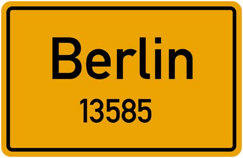 13585 Berlin Straßenverzeichnis: Alle Straßen in 13585