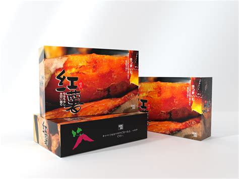 烤红薯、红薯包装盒、日式简约高端大气食品土特产包装_sy736353019-站酷ZCOOL
