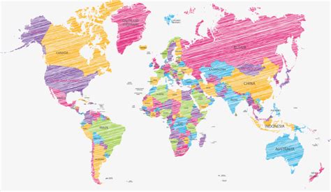 简版世界地图图片