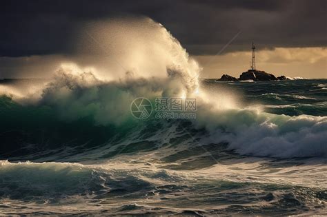 狂风怒号的海浪高清图片下载-正版图片600431380-摄图网