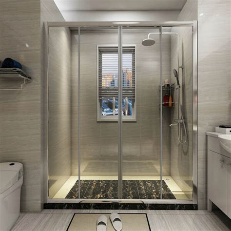 新款铝合金淋浴房 简易一字型淋浴屏 钢化玻璃隔断挡水淋浴房门 - 凯迪斯洁具 - 九正建材网