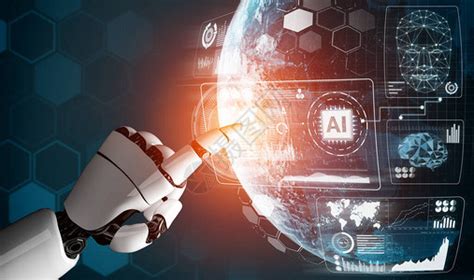 3D渲染未来机器人技术开发人工智能AI和机器学习概念全球机器人仿生科学研究为人图片素材-正版创意图片402392268-摄图网