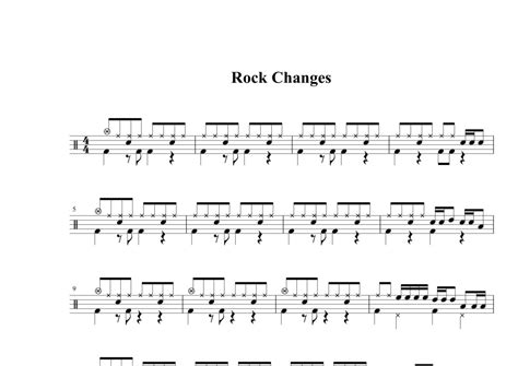 三级考级曲目《Rock Changes》架子鼓谱 - 琴魂网
