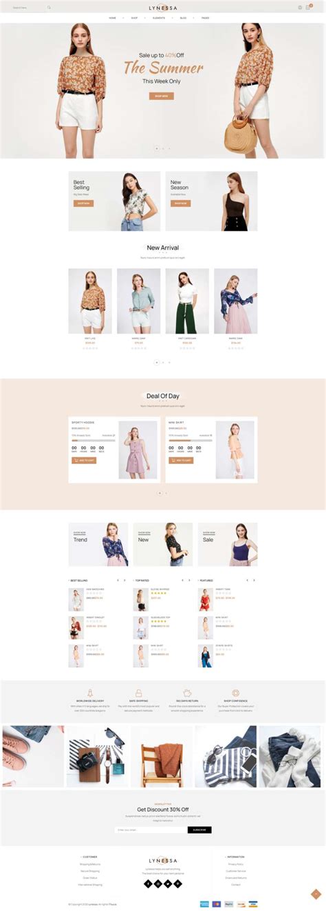 购物网站页面设计，简约服饰网页模板代码-17素材网