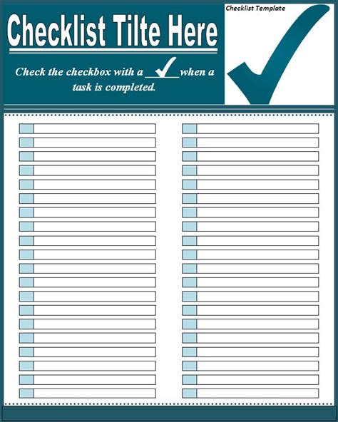 Checklist Template Word Check More At Httpsnationalgriefawarenessday ...