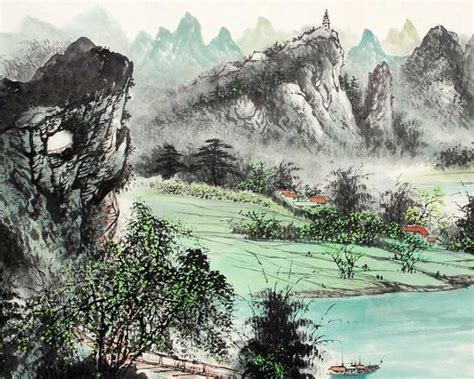 中国画 山水 写意山水 周末的时光 国画 《深山韵》|纯艺术|绘画|随心吾欲 - 原创作品 - 站酷 (ZCOOL)