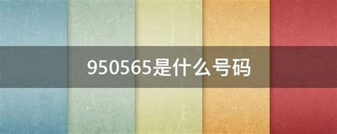 950565是什么号码-平源百科