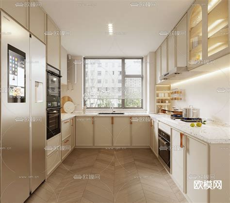 现代奶油彩色厨房室内有高清图片下载-正版图片504098949-摄图网