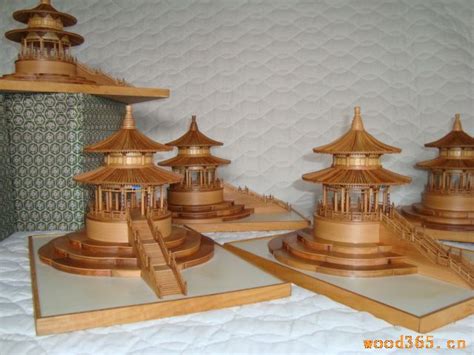 激光切割木制拼装立体仿真模型手工DIY组装玩具木质古建筑-阿里巴巴