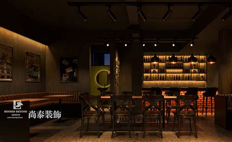 深圳宝安100平米工业风清吧酒吧装修设计案例-餐饮装修-尚泰装饰设计