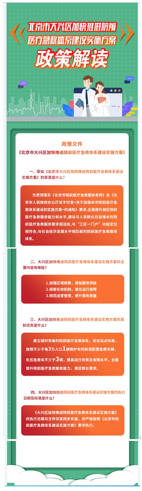 一图读懂：北京市大兴区人民政府办公室关于印发《大兴区加快推进院前医疗急救 体系建设工作实施方案》的通知