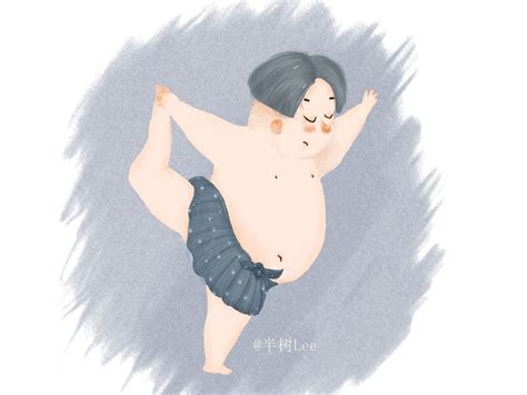 跳舞的胖子卡通矢量形象插画图片下载-正版图片302103879-摄图网