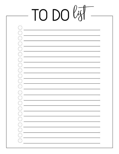 40 Printable To Do List Templates | Kittybabylove - To Do Template Free ...