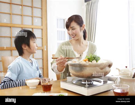 Japanese mother and son hi-res stock photography and images - Alamy