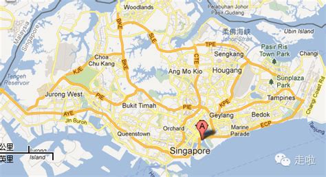 新加坡区域划分图,新加坡超清版大图,新加坡地区划分_大山谷图库