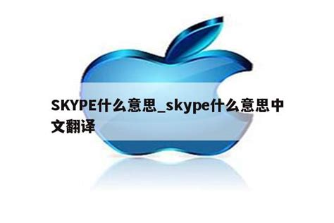 Skype是什么意思英语_Skype是什么意思英语 - skype相关 - APPid共享网