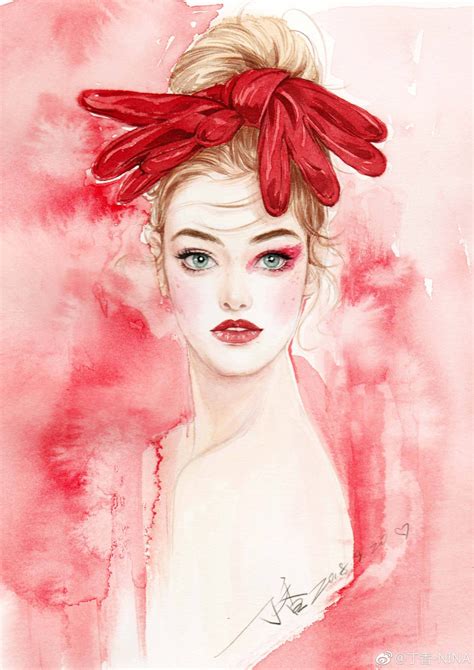 水彩人物绘画作品图片