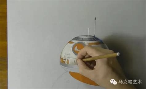 星球大战BB-8机器人简笔画画法 机器人卡通画教程 星球大战BB-8机器人怎么画(2)[ 图片/14P ] - 才艺君