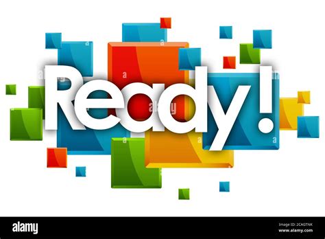 ready word and rectangles background Stock Photo - Alamy