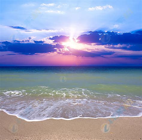 漂亮的海边沙滩自然风光摄影图片 - 三原图库sytuku.com