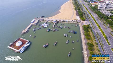 广西防城港港口物流码头工业集装箱国际航运中心高清摄影大图-千库网