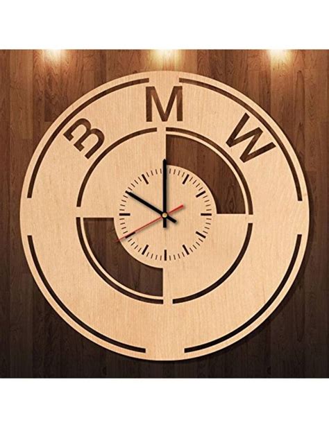 Karigaari India Wooden BMW Stylish Round Wall Clock (Size : 12 x 12 ...