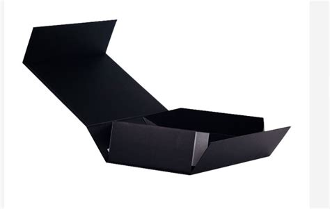 定制黑色磁性折叠礼盒包装盒-河源白里橱窗设计有限公司