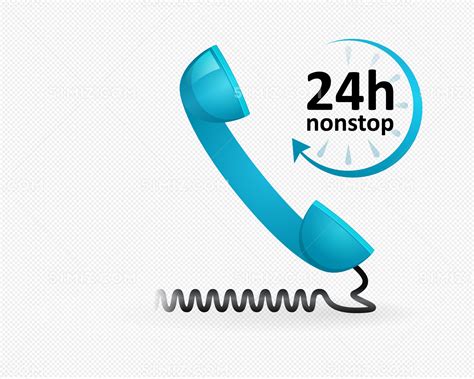 蓝色24小时电话客服图片素材免费下载 - 觅知网