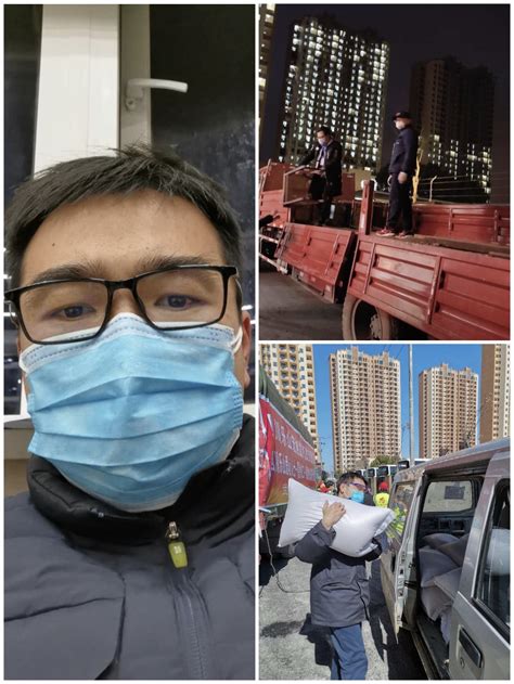 2月9日，青山民革主委刘昱昊奔赴北湖明居隔离点建设，为收治患者准备物资。