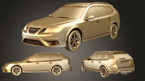 Vehicles - Saab 9 3 (Mk2f) X 2009, CARS_3379. 3D stl model for CNC