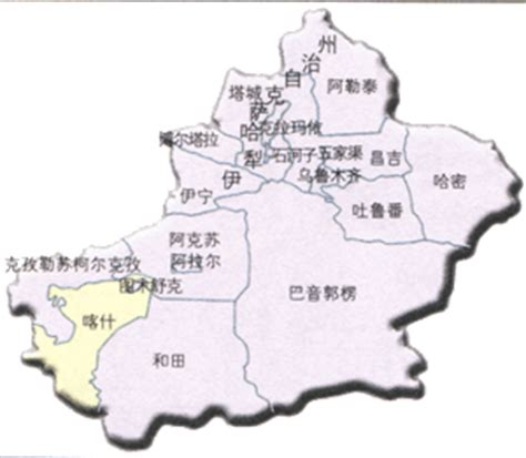 喀什地图高清版图片