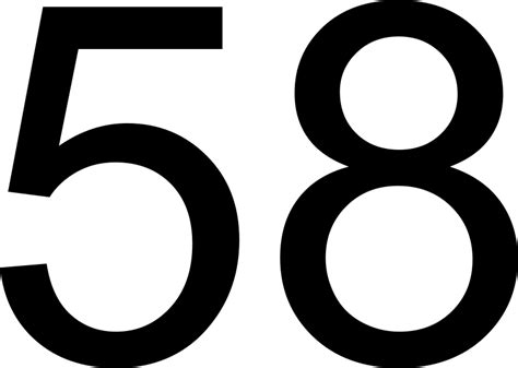 3 mal Nummer "58 " hochwertige Zahlenaufkleber, schwarz, wetterfeste ...