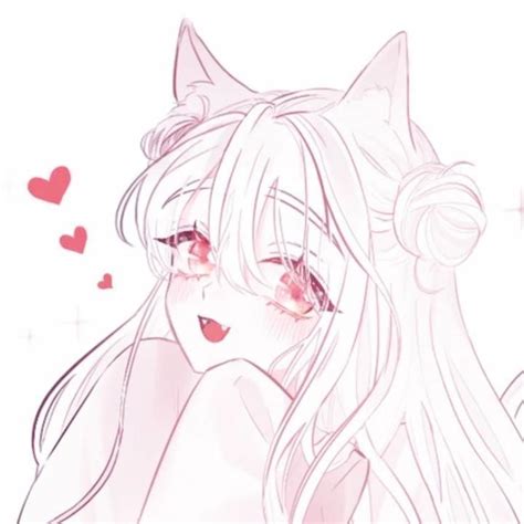 甜美女生动漫头像小猫