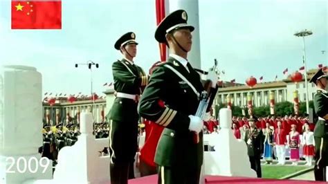 中国四次大阅兵升旗仪式，庄重威严，这场面实在太霸气了_腾讯视频