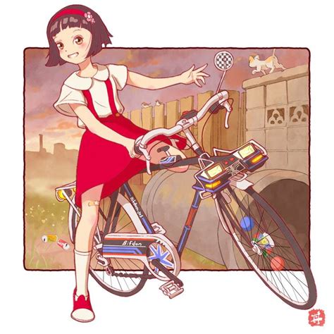 昭和风插画图片